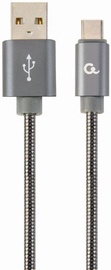 Juhe Gembird Premium USB To USB Type - C Spiral Metal Grey 1m