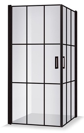 Душевая кабина Brasta Glass Viktorija Nero Cube, квадратная, без поддона, 975 мм x 975 мм x 2000 мм