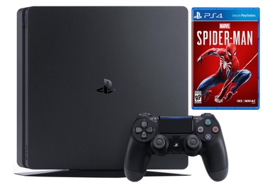 Sony Playstation 4 (PS4) Slim 500GB Black + Spider Man