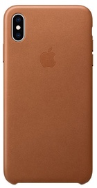 Apple Leather Back Case For Apple iPhone XS Max Saddle Brown