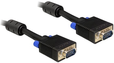 Laidas Delock D-Sub (VGA) - D-Sub (VGA) VGA 15 pin male, VGA 15 pin male, 2 m, juoda