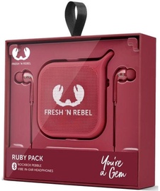 Ausinės Fresh 'n Rebel Vibe In-Ear + Rockbox Pebble Ruby