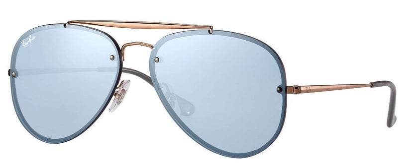 Солнцезащитные очки повседневные Ray-Ban Blaze Aviator RB3584N 90531U, 61 мм, синий/черный