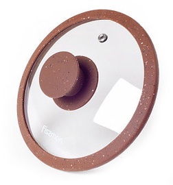 Fissman Arcades Lid With Marble Silicone Rim Brown D16cm