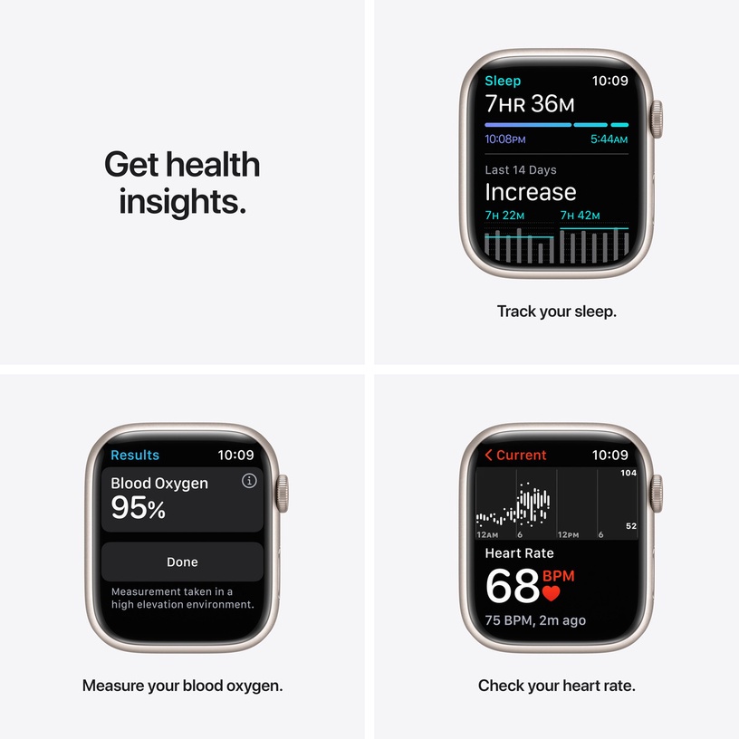 Nutikell Apple Watch 7 GPS 45mm, beež