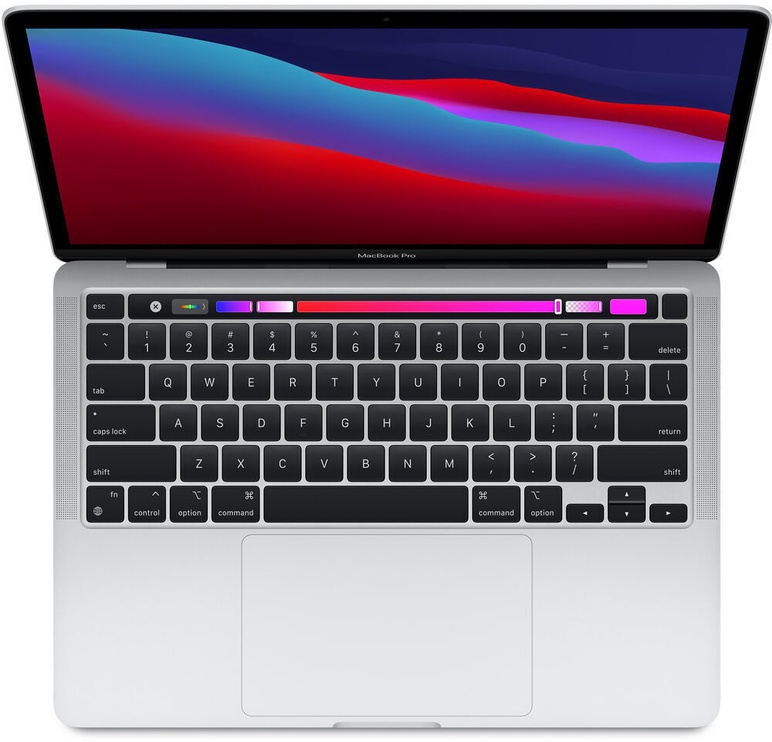 Portatīvais dators Apple MacBook Pro Retina with Touch Bar Silver, M1 8-Core, 8 GB, 512 GB, 13.3 ", Intel HD Graphics, sudraba