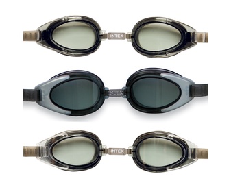 Plaukimo akiniai Intex 55685, skaidri/juoda/pilka