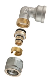 Izjaucams dubultais līkums, izmērs 18x½", TDM Brass