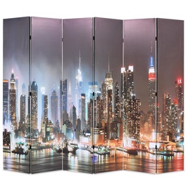 Ширма VLX Folding Room Divider New York by Night, многоцветный, 228 см x 170 см
