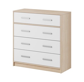 Kummut Tulia 4S, tamm, 83.4 x 34.3 cm x 85 cm