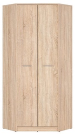Skapis Black Red White Nepo Plus Sonoma Oak, 79.5x79.5x197 cm