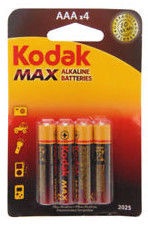 Kodak LR03-4BB AAA Max Batteries 4x