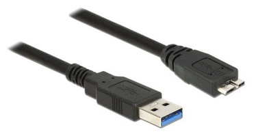 Vads Delock USB to USB-micro USB 3.0 male, Micro USB male, 1 m, melna