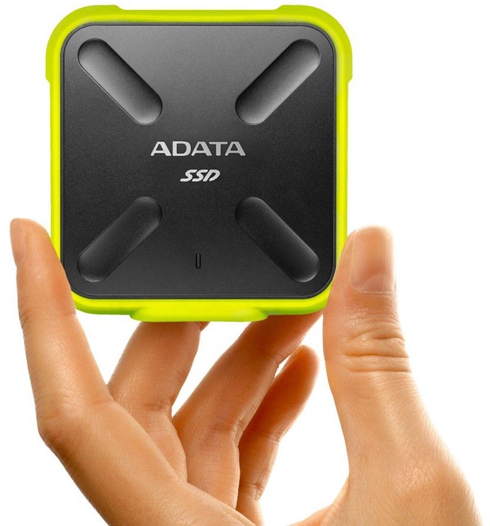 Kietasis diskas Adata SD700, SSD, 256 GB, juoda/geltona