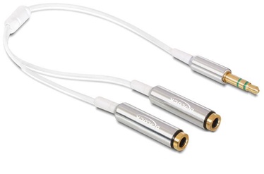 Juhe Delock Cable Audio / Stereo x2 White 0.25m