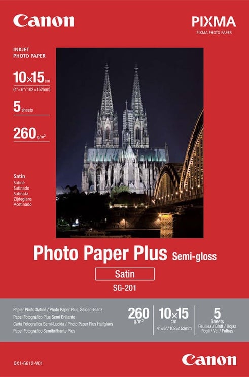 Fotopaber Canon SG-201 Plus 10x15 Semi-Glossy 5 Pages