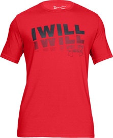 Under Armour I Will 2.0 Short Sleeve T-Shirt 1329587-633 Red M