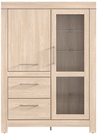 Black Red White Gent Glass Door Cabinet 115x158x42cm Oak