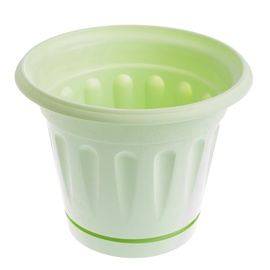 Puķu pods Uniplastex Primavera UDP26, plastmasa, Ø 26 cm, balta/zaļa