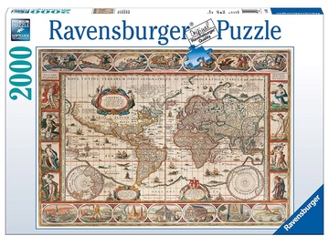 Puzle Ravensburger Map of the World 1650, 2000 gab.