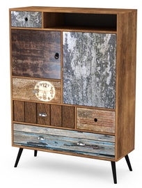 Комод Halmar Mezo KM4, коричневый/многоцветный, 29x100x140 см