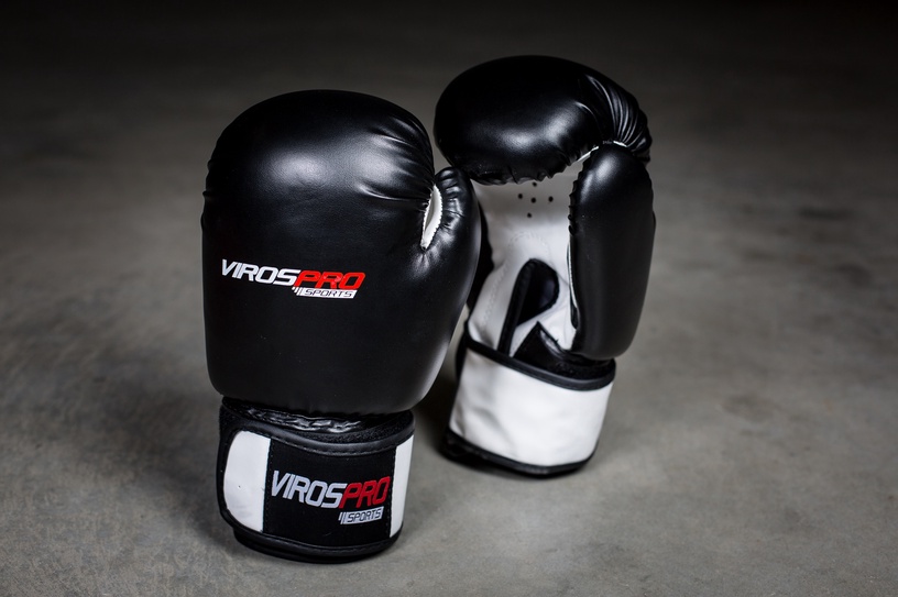 Боксерские перчатки VirosPro Sports SG-1011A, черный, 10 oz