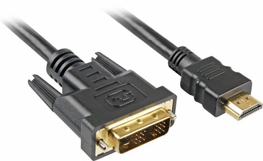 Vads Sharkoon HDMI To DVI-D HDMI, DVI-D male, 3 m, melna