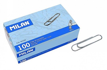 Milan Nickel Plated Metallic Clips 100pcs 80082