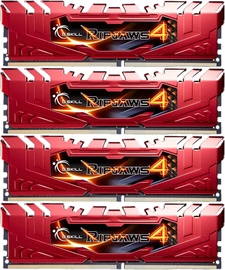 G.SKILL RipJaws 4 Red 32GB 2666MHz CL15 DDR4 KIT OF 4 F4-2666C15Q-32GRR
