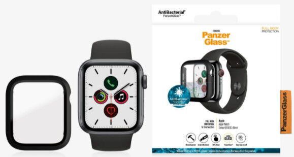 Apsauginė ekrano plėvelė PanzerGlass Apple Watch 4/5/6/SE 40mm, juoda -  Senukai.lt