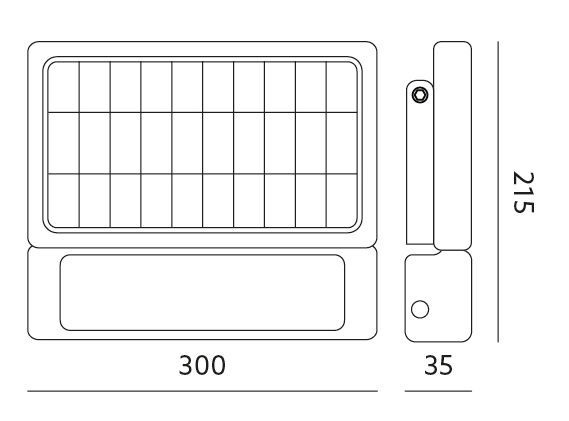 Prožektors Kobi Solar, 10 W, 4000 °K, IP65, melna