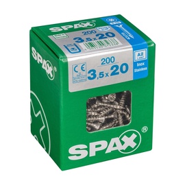 Саморез по дереву Spax A2, 3.5 x 20 мм, белый, 200 шт.