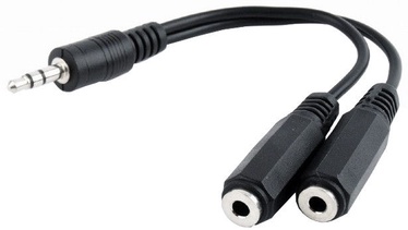 Gembird Cable 3.5mm/3.5mm x2 Black 0.10m