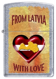 Зажигалка Zippo Lighter 207CI010419, белый/серебристый/красный