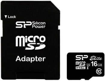 Atmiņas karte Silicon Power 16GB Micro SDHC Elite UHS-I Class 10 + Adapter
