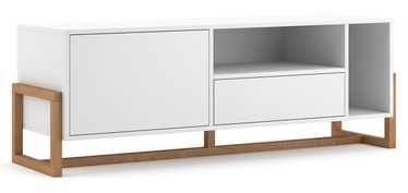 TV-laud, pruun/valge, 139 cm x 37 cm x 48.9 cm