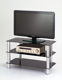 TV-laud RTV-21, läbipaistev/must, 800 mm x 400 mm x 500 mm