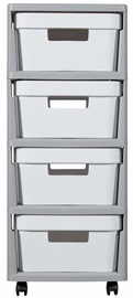 Hoiukapp Curver, valge/hall, 36 x 30 x 69 cm