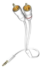Kaabel Inakustik Star 2xRCA - 3.5mm, valge, 3 m