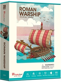 3D dėlionė CubicFun Roman Warship T4032h, 85 dalių