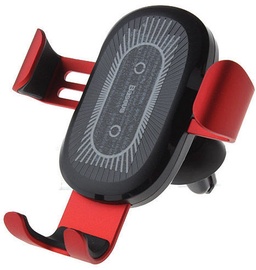 Baseus Gravity Car Mount With Wireless Charger Red