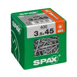 Medsraigčiai Spax, 3,5 x 45 mm, ZN, T15, 400 vnt.