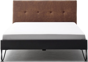 Gulta Meise Möbel Boston-2 Spoke Metal Foot Cognac, 200x180 cm