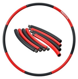 Vingrošanas loks ProIron Hula Hoop Ring 73-98cm Black/Red