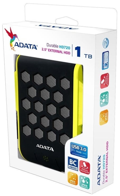 Жесткий диск Adata HD720, HDD, 1 TB, черный/зеленый