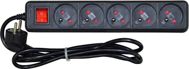Vakoss 52-511SK Surge Protection 5 Sockets 1.5m Black