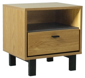 Home4you Frame Night Stand Oak/Black