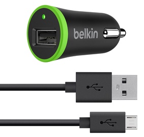 Belkin Universal Car Charger with Micro USB ChargeSync Cable 12W 2.4A
