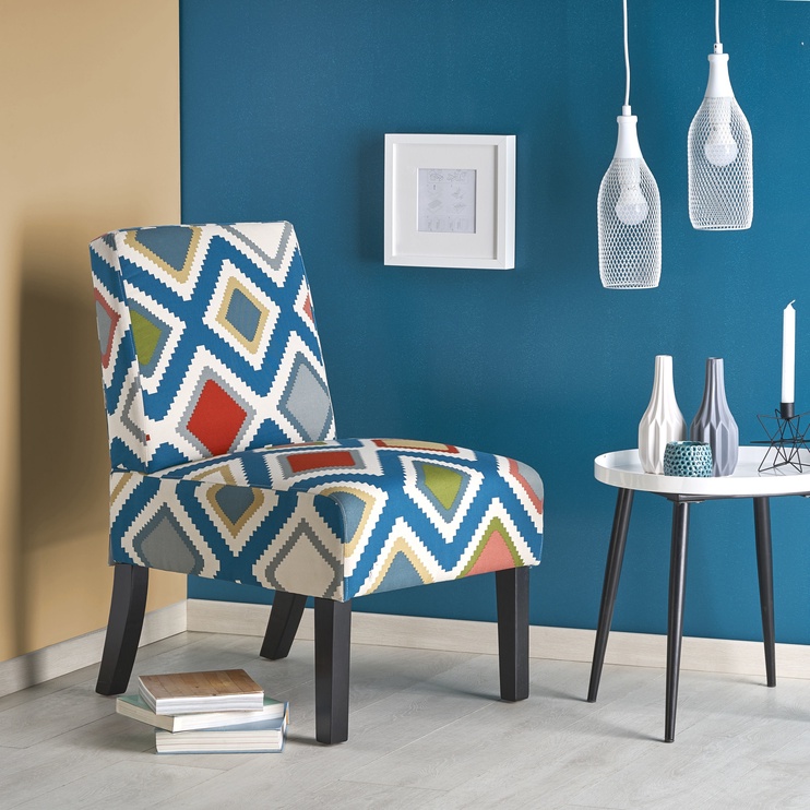 Atzveltnes krēsls Fido V-CH-FIDO-FOT-WIELOBARWNY, daudzkrāsaina, 65 cm x 52 cm x 75 cm