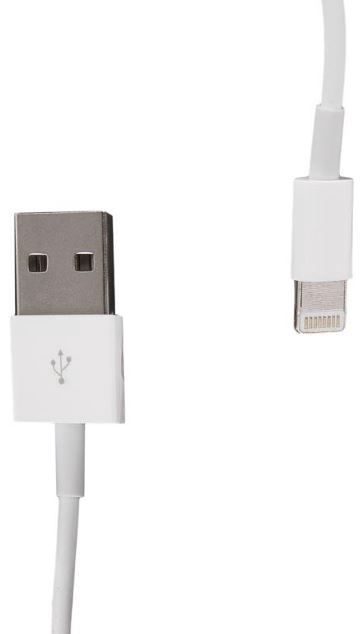Провод Whitenergy USB 2.0 A male, Apple Lightning, 1 м, белый
